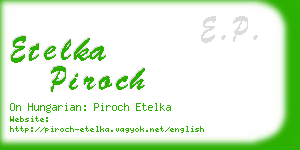 etelka piroch business card